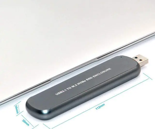 Alt view image 3 of 6 - M2 SSD Case Enclosure USB 3.1 to PCI-E M.2 SSD Hard Disk Case Box External Hard Drive Case for NVME 2242/2260/2280 M.2 SSD (Grey)
