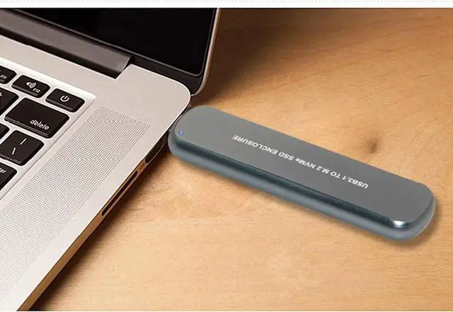 Alt view image 6 of 6 - M2 SSD Case Enclosure USB 3.1 to PCI-E M.2 SSD Hard Disk Case Box External Hard Drive Case for NVME 2242/2260/2280 M.2 SSD (Grey)
