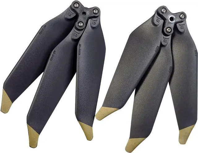 Alt view image 6 of 7 - 2 Pairs Quick Release Foldable Carbon Fiber Propeller 8331F Plastic 3 Leaf Props Drone Replacement Low-Noise Paddle Compatible for Mavic PRO Platinum