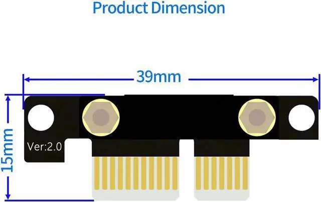 Alt view image 3 of 7 - PCI-e 36PIN 1X Extension Cable Gen3 8Gbps PCI Express 3.0 Card Adapter Cable for 1U/2U Chassis 20CM (Male to Male)