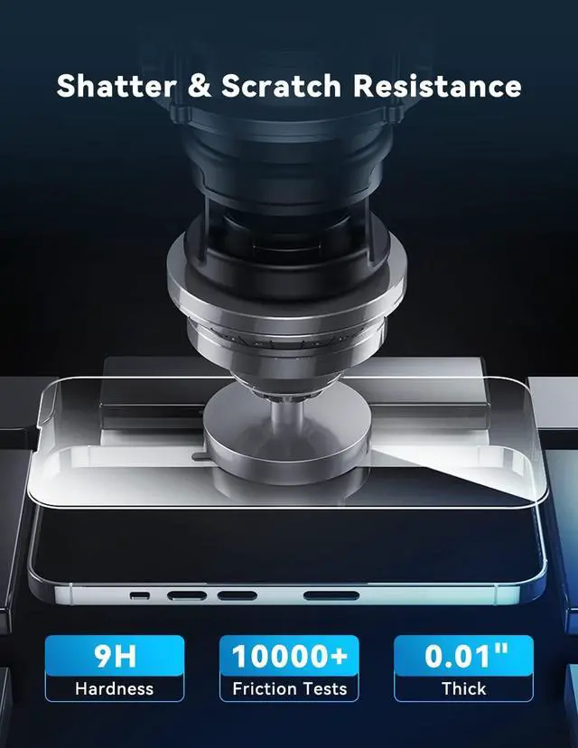 Alt view image 6 of 7 - MOMAX Magnetic Phone Case for iPhone 14 Pro (Clear), Glass Screen Protector for iPhone 14 Pro HD 0.3mm 9H Hardness Scratch Resistant Bubble Free Tempered Glass Film for iPhone 14 Pro