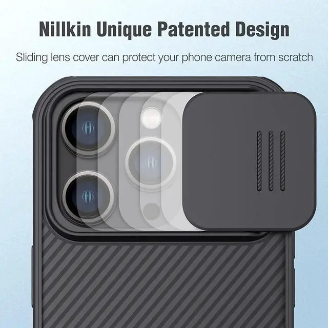 Alt view image 2 of 7 - Nillkin for iPhone 14 Pro Max Case with Slide Camera Cover [Lens Protection] CamShield Pro Anti-Scratch & Shockproof Protective Phone Case for iPhone 14 Pro Max 6.7 inch - Black