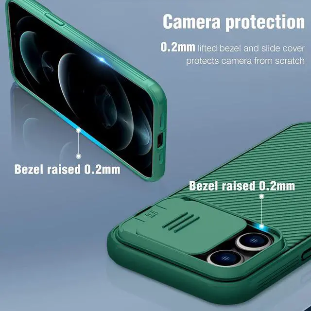 Alt view image 4 of 7 - Nillkin for iPhone 14 Pro Max Case with Slide Camera Cover [Lens Protection] CamShield Pro Anti-Scratch & Shockproof Protective Phone Case for iPhone 14 Pro Max 6.7 inch - Green