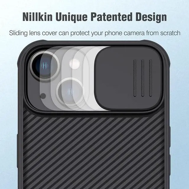 Alt view image 2 of 7 - Nillkin for iPhone 14 Plus Case with Slide Camera Cover [Lens Plustection] CamShield Plus Anti-Scratch & ShockPlusof Plustective Phone Case for iPhone 14 Plus 6.7 inch - Black