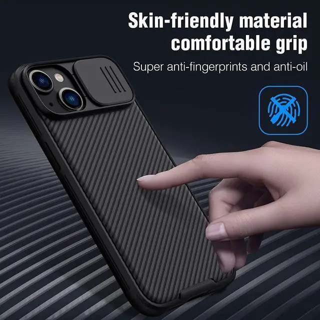 Alt view image 3 of 7 - Nillkin for iPhone 14 Plus Case with Slide Camera Cover [Lens Plustection] CamShield Plus Anti-Scratch & ShockPlusof Plustective Phone Case for iPhone 14 Plus 6.7 inch - Black