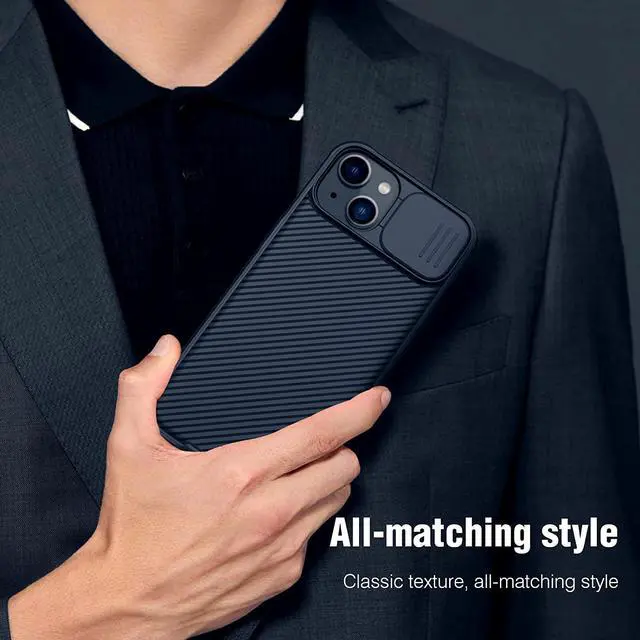 Alt view image 6 of 7 - Nillkin for iPhone 14 Plus Case with Slide Camera Cover [Lens Plustection] CamShield Plus Anti-Scratch & ShockPlusof Plustective Phone Case for iPhone 14 Plus 6.7 inch - Black