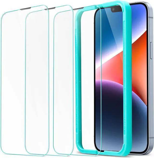 Main image of ESR for iPhone 14 / 13 / 13 Pro Screen Protector, Easy Installation Frame, Military-Grade Protection, Ultra ToughScratch Resistant, Tempered-Glass Screen Protector for iPhone 14 / 13 / 13 Pro, 3 Pack