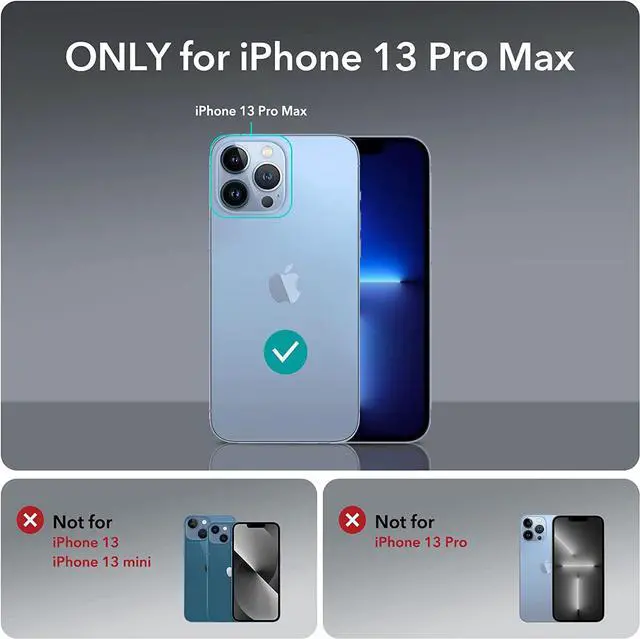 Alt view image 2 of 7 - for iPhone 13 Pro Max Case, Compatible with MagSafe, Built-in Camera Ring Stand, Military-Grade Protection, Magnetic Phone Case for iPhone 13 Pro Max, Classic Kickstand Case (HaloLock), Clear