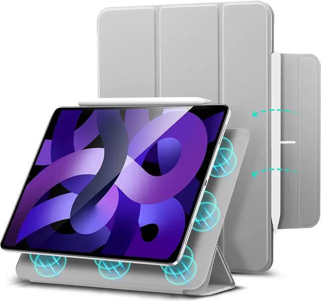 Main image of ESR for iPad Air 5th/4th Generation Case (2022/2020), iPad Pro 11 Case (2018), Convenient Magnetic Attachment, Auto Sleep/Wake, iPad Air 5/4 Case 10.9 Inch, Rebound Magnetic Case, Grey