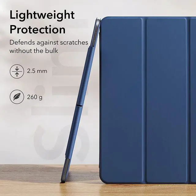 Alt view image 6 of 7 - ESR for iPad Pro 11 Inch Case, iPad 11 Pro Case (2022/2021/2020, 4th/3rd/2nd Generation), Convenient Magnetic Attachment, 2-Way Stand, Full Pencil 2 Support, Rebound Magnetic Case, Navy Blue