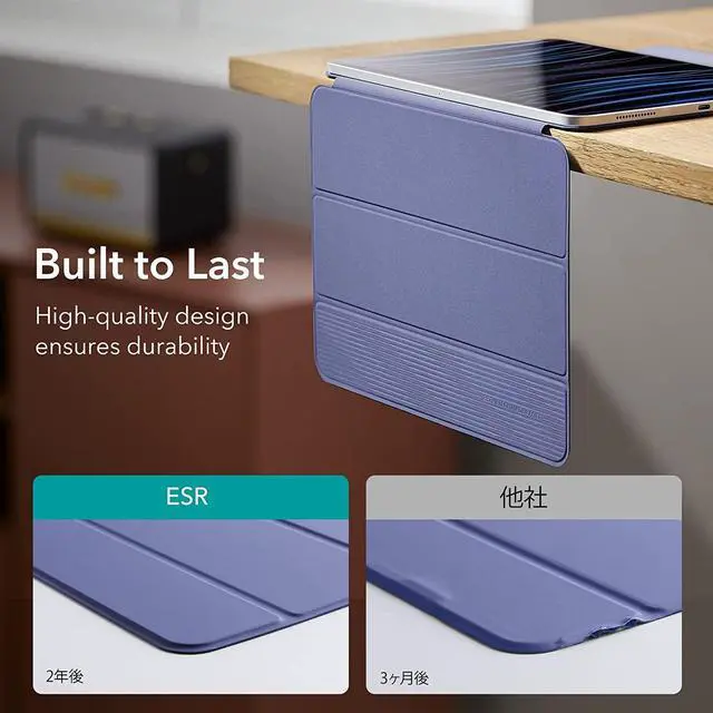 Alt view image 5 of 7 - ESR for iPad Pro 11 Inch Case, iPad 11 Pro Case (2022/2021/2020, 4th/3rd/2nd Generation), Convenient Magnetic Attachment, 2-Way Stand, Full Pencil 2 Support, Rebound Magnetic Case, Lavender
