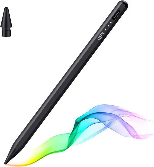 Main image of ESR Stylus Pen for iPad, iPad Pencil with Tilt Sensitivity, Palm Reiection, iPad Stylus with Magnetic Atachment for iPad Pro 12.9/11, iPad Air 5/4, iPad mini 6, and iPad 10th/9th/8th Generation, Black