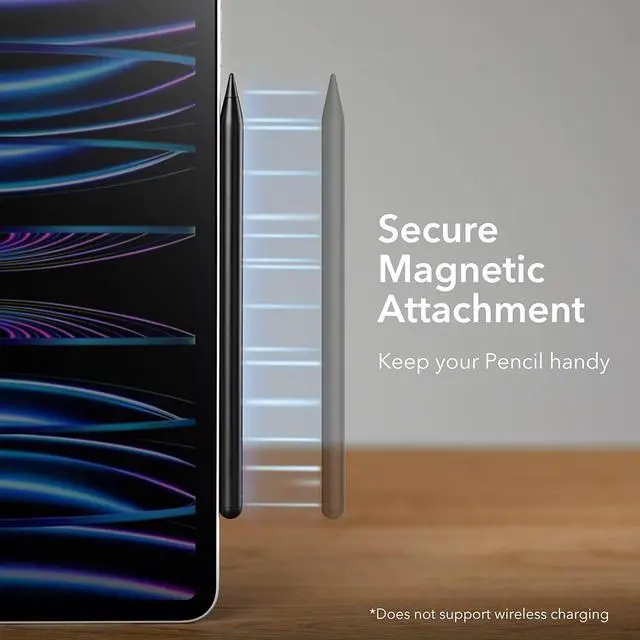 Alt view image 6 of 7 - ESR Stylus Pen for iPad, iPad Pencil with Tilt Sensitivity, Palm Reiection, iPad Stylus with Magnetic Atachment for iPad Pro 12.9/11, iPad Air 5/4, iPad mini 6, and iPad 10th/9th/8th Generation, Black