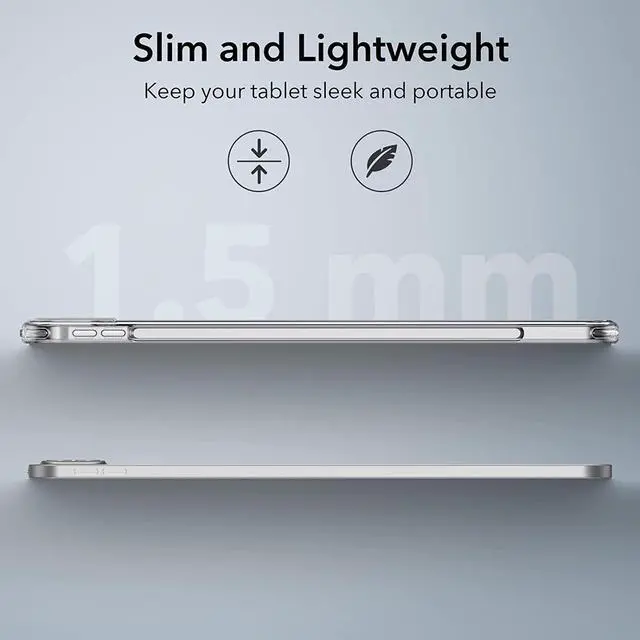 Alt view image 3 of 7 - ESR for iPad Pro 12.9 Case, 12.9 inch iPad Pro case (2022/2021, 6th/5th Generation), Thin and Lightweight, Yellowing Resistant, Hard Back, Supports Pencil 2, Classic Series, Clear