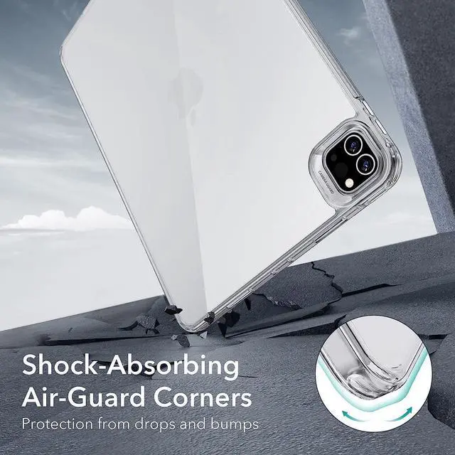 Alt view image 4 of 7 - ESR for iPad Pro 12.9 Case, 12.9 inch iPad Pro case (2022/2021, 6th/5th Generation), Thin and Lightweight, Yellowing Resistant, Hard Back, Supports Pencil 2, Classic Series, Clear