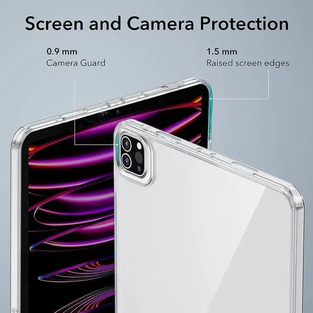 Alt view image 7 of 7 - ESR for iPad Pro 12.9 Case, 12.9 inch iPad Pro case (2022/2021, 6th/5th Generation), Thin and Lightweight, Yellowing Resistant, Hard Back, Supports Pencil 2, Classic Series, Clear