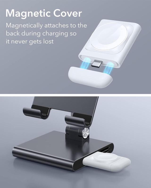 Alt view image 4 of 7 - 65W 4-in-1 GaN Wireless Charging Station(5-in-1 Stand), Designed for MagSafe Charger Stand, Magnetic Wireless Charger for iPhone 15/14/13, AirPods Pro/3/2, and USB A/C Devices, White