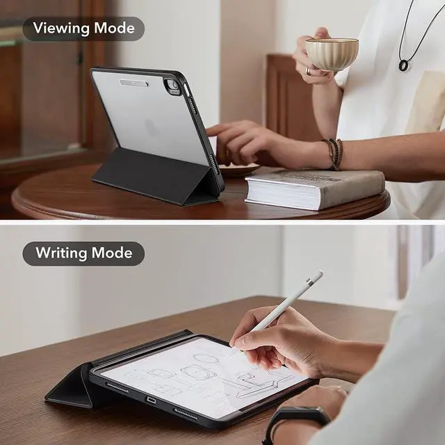Alt view image 5 of 7 - ESR for iPad (A16) 11th/10th Generation Case(2025/2022), Detachable Magnetic Cover, Smart Trifold Stand with Hard Shell Back, Slim and Light, Auto Wake/Sleep, Ascend Series, Frosted Black