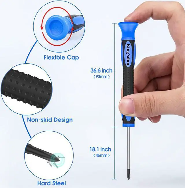 Alt view image 2 of 7 - Kingsdun Eyeglass Repair Kits, Eye Glasses Repairing Set with Precision Phillips Flat Head Screwdriver & 1200PCS Screws, Curved Tweezers for Sunglasses, Spectacles & Watch Clock