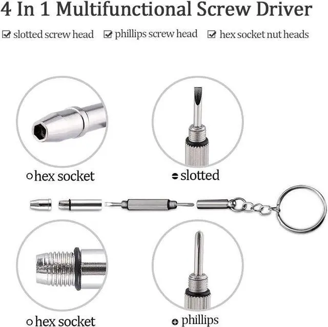 Alt view image 3 of 7 - Kingsdun Eyeglass Repair Kit with Nose Pads, Glasses Precision Screwdriver Tools Set with 1200PCS Screws and Curved Tweezer for Eyeglass, Sunglass, Spectacles & Watch Clock Repair (Upgrade)