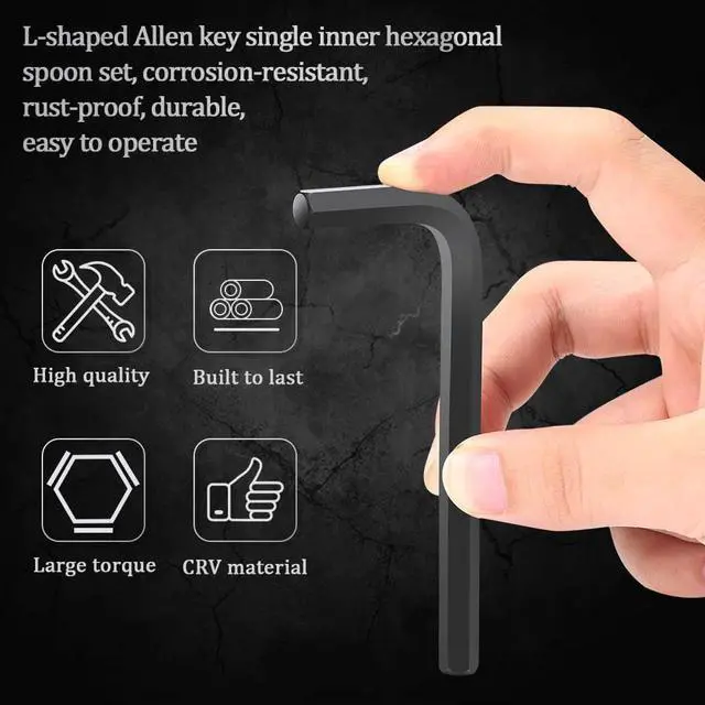 Alt view image 3 of 7 - Kingsdun 30 Pcs Hex Key Set Metric/Imperial Short/Long Arm | SAE 0.028-3/8 inch | Metric 0.7-10 mm | Steel Allen Wrench Key for Furniture Assembly Bike Maintenance Disassemble Install Cars