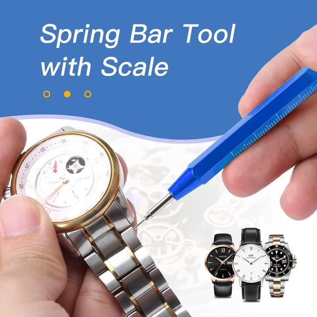 Alt view image 6 of 7 - Kingsdun Watch Repair Kit, Professional 208Pcs Watch Battery Replacement Tool Watchband Link & Back Remover, Spring Bar Tool Kit with Carrying Case & Instruction Manual