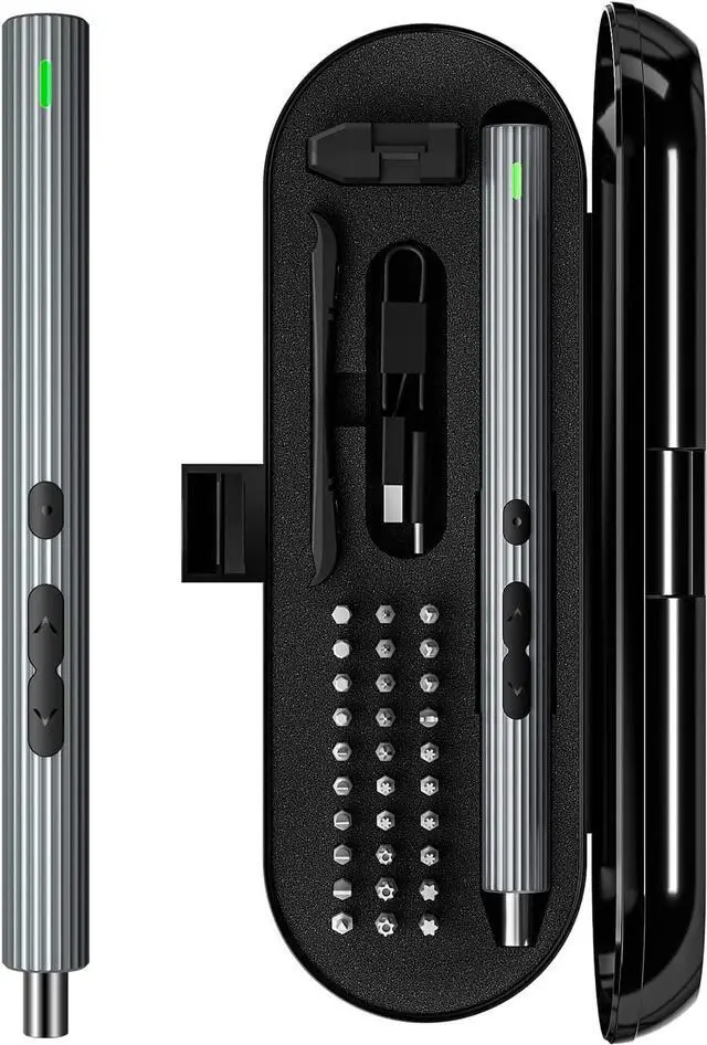 Main image of Kingsdun Precision Electric Screwdriver, Cordless Power Screwdriver Set with 30 Magnetic Bits, Electrical Screwdriver Rechargeable Repair Tool Kit for Watch Camera Drone Laptops Toys (36)