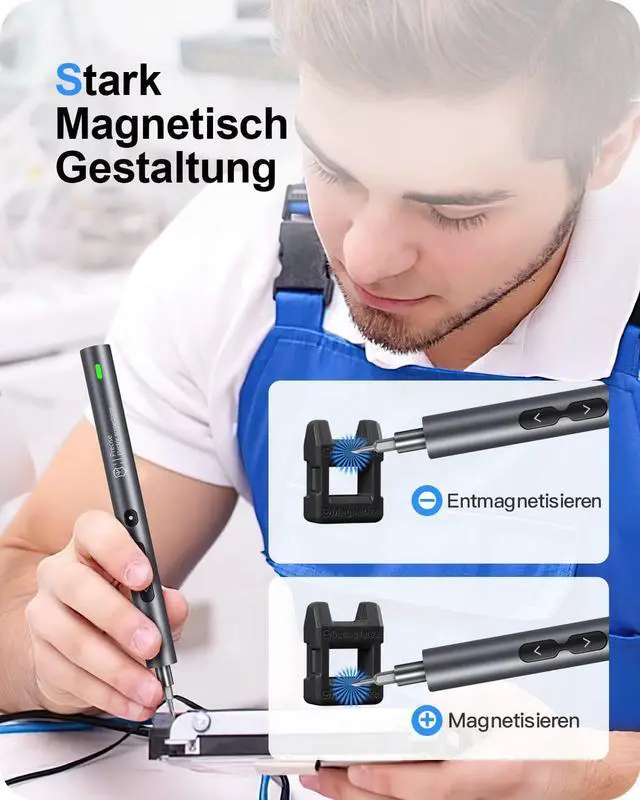 Alt view image 7 of 7 - Kingsdun Precision Electric Screwdriver, Power Screwdriver Set with Magnetic Bits, Rechargeable Repair Tool Kit for Camera Conputers Laptops Toys (51)