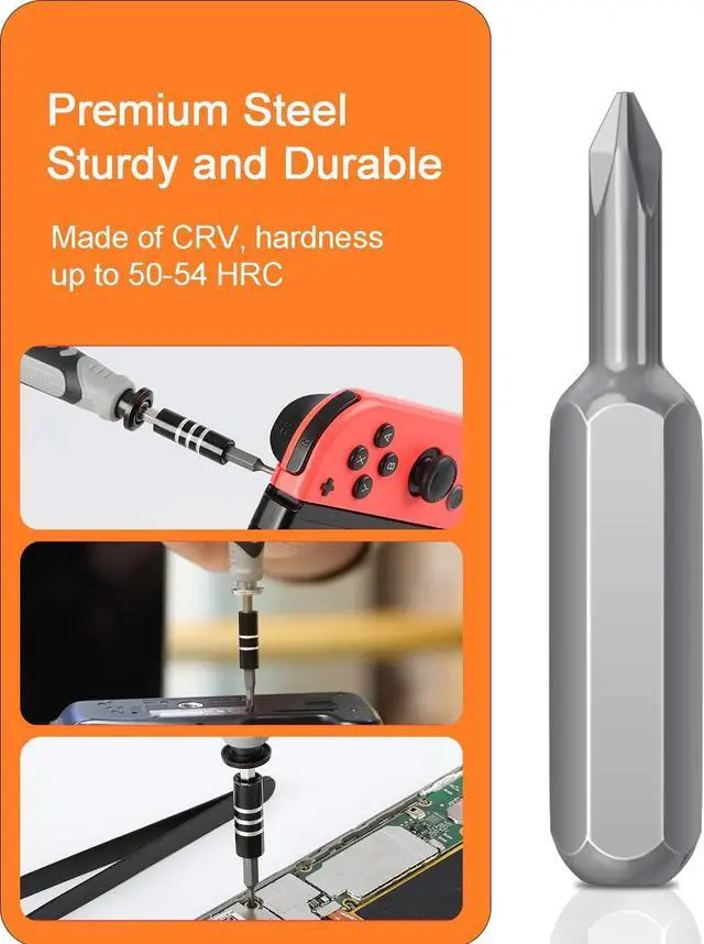 Alt view image 7 of 7 - Small Screwdriver Set with 120 Bits, Kingsdun 130 in 1 Precision Magnetic Screwdriver Bit Set with Tweezer, Flat, Phillips, Pentalobe, Torx Star Screwdriver for Computer, Xbox, Phone, PC Laptop