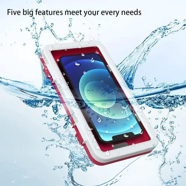 Alt view image 2 of 6 - Shower Phone Holder Fits 4-7 inches Cell Phone for Wall Mirror Bathtub, 360 Rotating Adhesive iPhone Case for Vertically and Horizontally with Anti-Fog Screen Sensitivity