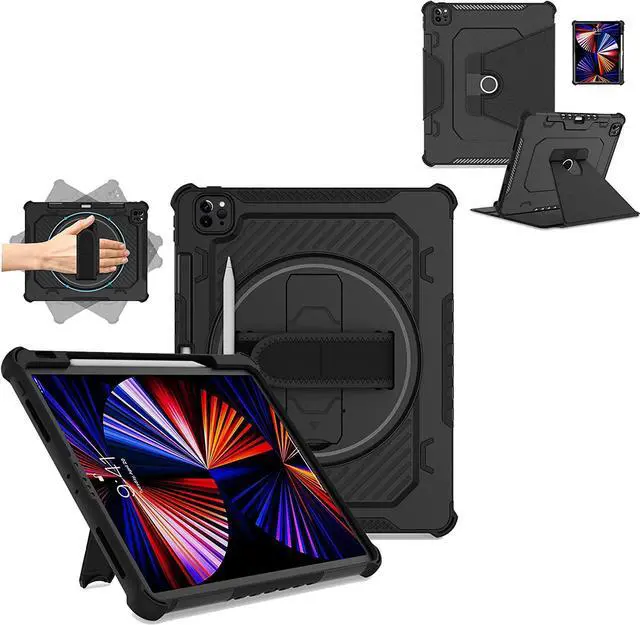 Main image of for iPad Pro 12.9 6th/5th/4th/3rd Gen Case Black + Leather Slim Case for iPad Pro 12.9 Black