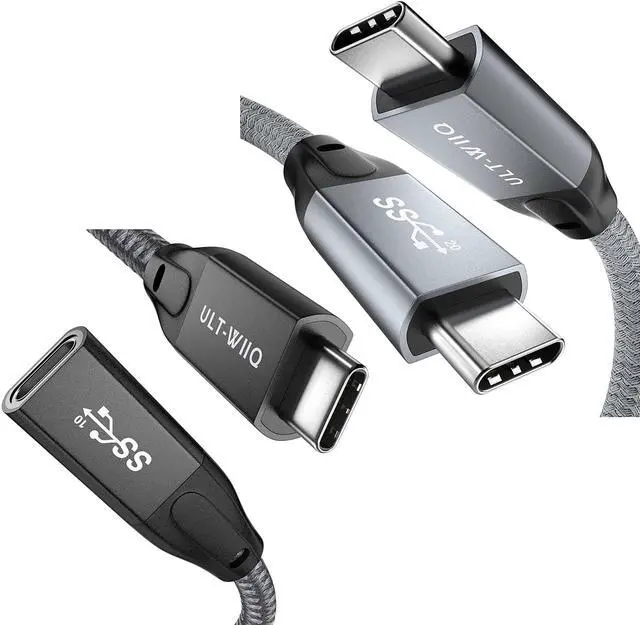 Main image of USB C Extension Cable 2FT + 100W PD & 20Gbps USB C to USB C Cable 6.6FT