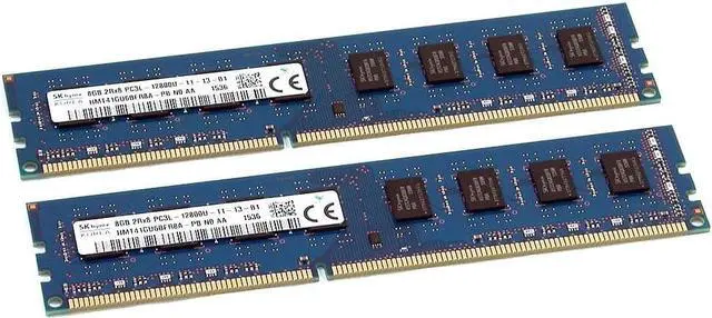Main image of HMT41GU6BFR8A-PB 2x8GB (16GB Total) 2Rx8 PC3L-12800U Desktop Memory