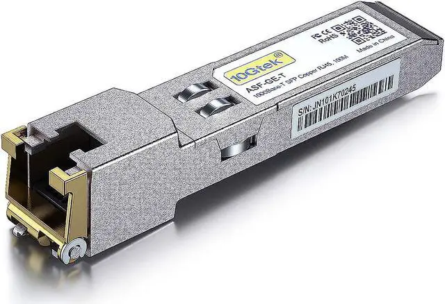 Main image of 1.25G SFP-T, 1000BASE-T Copper SFP, SFP to RJ45 SFP, Compatible with Netgear AGM734, Ubiquiti UniFi UF-RJ45-1G, D-Link, Supermicro, TP-Link, Broadcom and More.