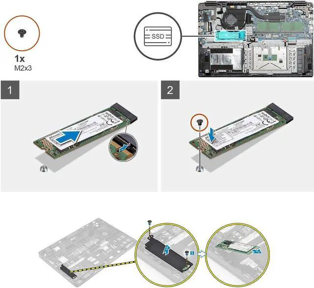 Alt view image 2 of 7 - 2280 M.2 SSD Heatsink Cover 1X2MT 01X2MT w/HDD End Mounting Bracket X3YR8 0X3YR8 for Dell Latitude E5470 E5570 E5270 5470 5570 Precision M3510