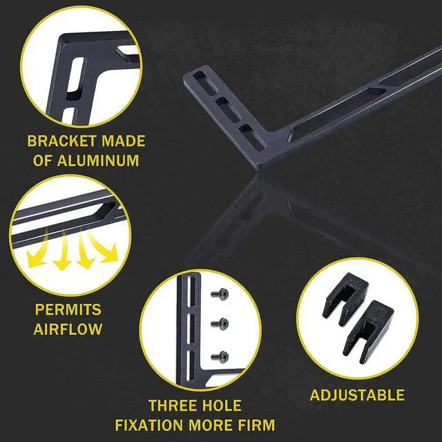 Alt view image 2 of 7 - CloverTale Graphics Card GPU Brace Support, Video Card Sag Holder Bracket, Anodized Aerospace Aluminum (Upgraded Version Black)