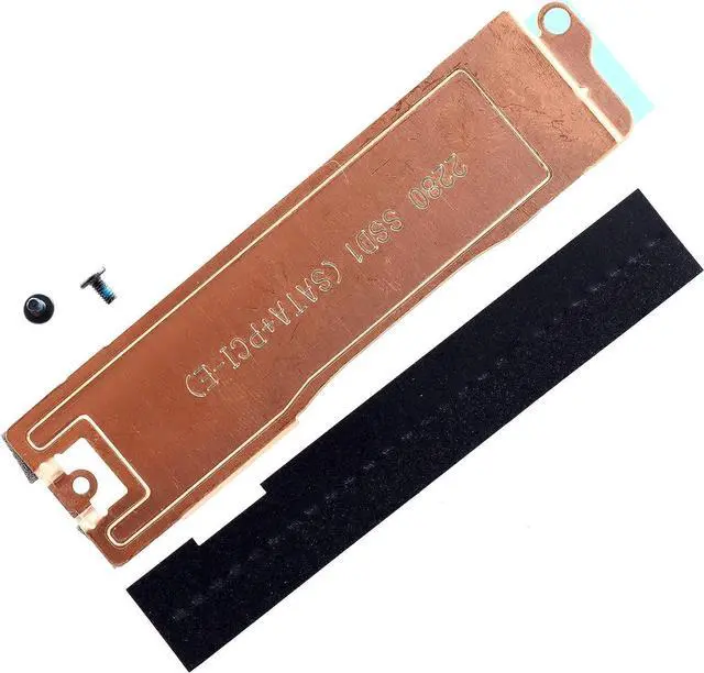 Alt view image 4 of 6 - Slot 1 M.2 2280 SSD Heatsink Cover 0HFD3T HFD3T SSD1 Thermal Bracket w/Insulation Sheet for Dell XPS 17 9700 9710 Precision 17 5750