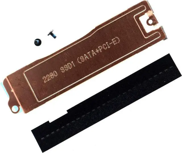 Main image of Slot 1 M.2 2280 SSD Heatsink Cover 0HFD3T HFD3T SSD1 Thermal Bracket w/Insulation Sheet for Dell XPS 17 9700 9710 Precision 17 5750
