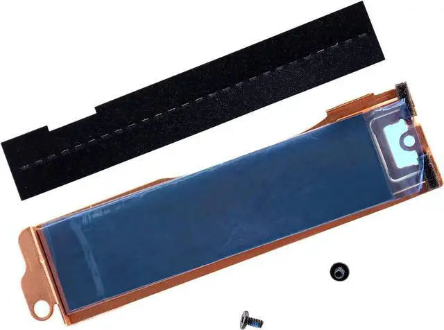 Alt view image 3 of 6 - Slot 2 M.2 2280 SSD Heatsink Cover 0JFF2T JFF2T SSD2 Thermal Bracket wInsulation Sheet for Dell XPS 17 9700 9710 Precision 17 5750, (0HFD3T)