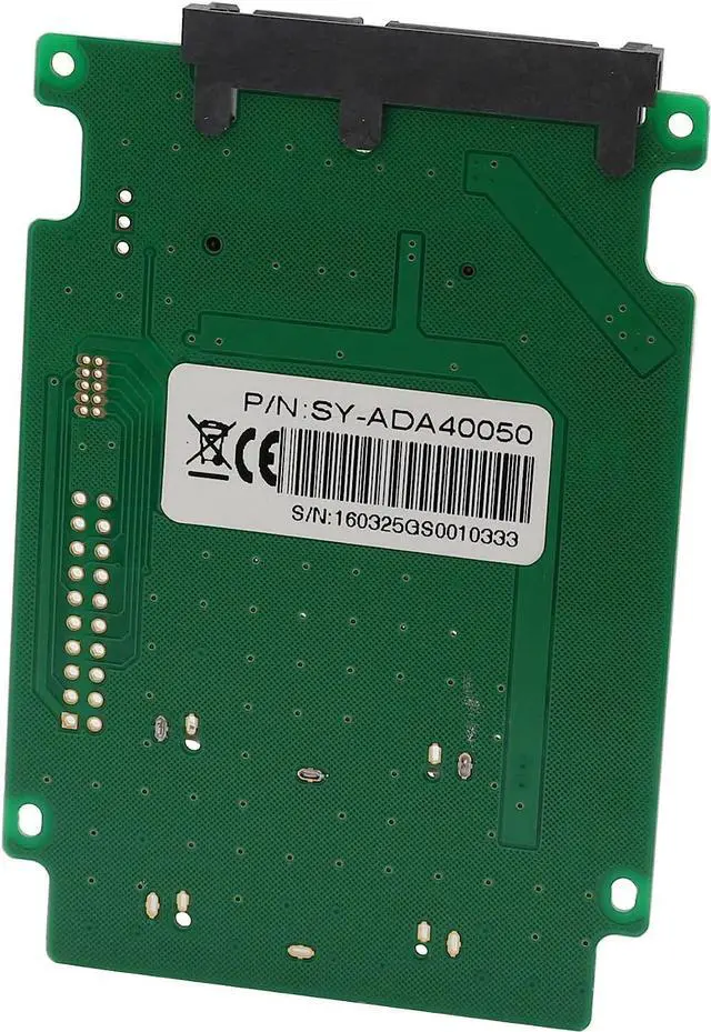 Alt view image 6 of 7 - Syba Mini-SATA mSATA 50 mm SSD Connector to SATA III 2.5 Converter Adapter (SY-ADA40050)