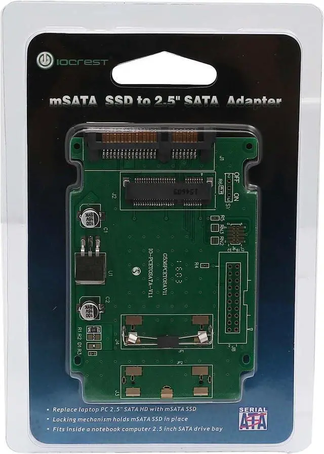 Alt view image 7 of 7 - Syba Mini-SATA mSATA 50 mm SSD Connector to SATA III 2.5 Converter Adapter (SY-ADA40050)