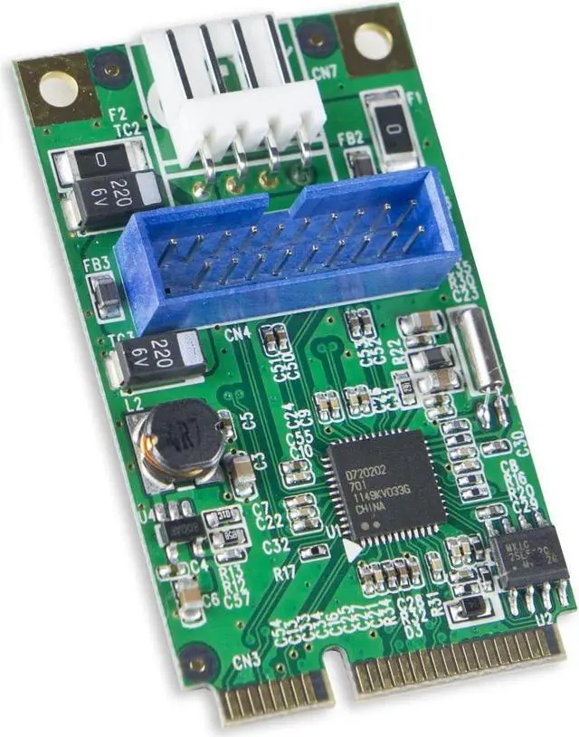 Main image of Syba 19-Pin USB 3.0 Header Mini PCI-Express Card with Female USB 3.0 Cable SD-MPE20142