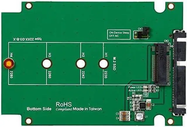 Alt view image 4 of 7 - 2.5" SATA III to M.2 B-Key SATA SSD 2230 2242 2260 2280 2.5" Adapter Aluminum Enclosure SY-ADA40092