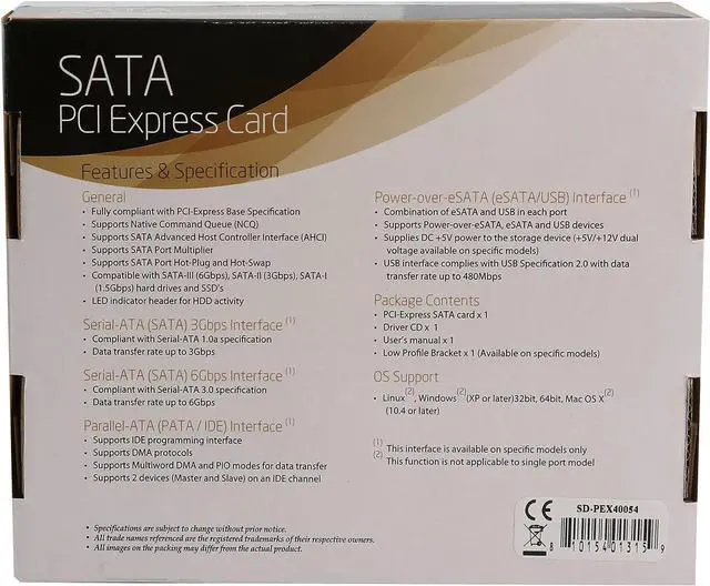 Alt view image 6 of 7 - Syba SD-PEX40054 4 Port SATA III Raid Hyper Duo PCIe 2.0 x 2 Card