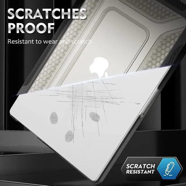 Alt view image 4 of 7 - MacBook Pro 16 inch Case 2023/2022/2021 (Model: A2780 A2485), M2 / M1 Pro/Max Chip, Shock Resistant Laptop Hard Shell Case with Foldable Stand/Mouse Pad for MacBook Pro 16", Black