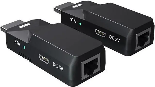 Main image of HDMI Extender, 165ft 1080P Over Cat5 Cat6 Audio Video Ethernet Cable Transmit Lossless Signal HDMI Long Distance Extension Adapter