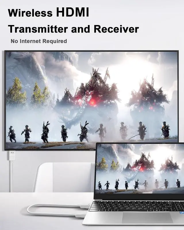 Alt view image 5 of 7 - Wireless HDMI Transmitter and Receiver, avedio links 1080P Wireless HDMI Extender Kit, 131FT Portable HDMI Display Adapter for Streaming Video/Audio from Laptop, PC to HDTV/Projector