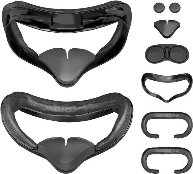Main image of VR Facial Interface Compatible with Quest 2 Accessories Include Face Cushion Foam Pad Replacement 2 Piece with Glasses Spacer and Silicone Nose Pads Handle Rocker Cap