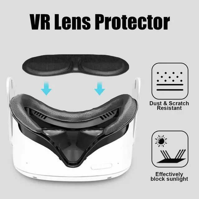 Alt view image 6 of 6 - VR Facial Interface Compatible with Quest 2 Accessories Include Face Cushion Foam Pad Replacement 2 Piece with Glasses Spacer and Silicone Nose Pads Handle Rocker Cap
