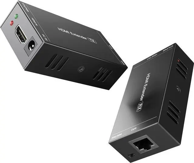 Main image of 165ft HDMI Extender Over Single Cat5e/6, Extend 1080P@60Hz Video, Transmit Audio Video Synchronously, Support 3D, POC, EDID